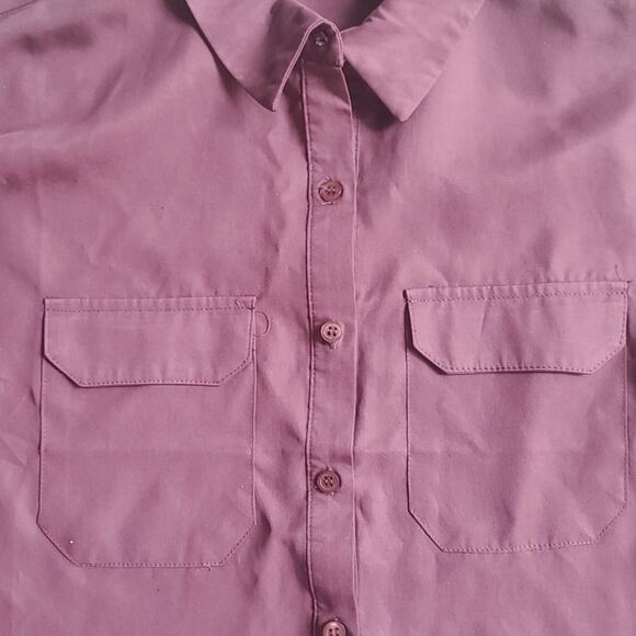 Lulu's button down shirt purple medium - Picture 2 of 3
